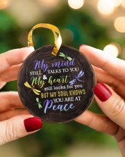 My Mind Still Talks To You - Dragonfly Circle ornament - single (porcelain) aos-circle-ornament-single-porcelain-lifestyles-08
