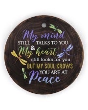 My Mind Still Talks To You - Dragonfly Circle Ornament (Wood tile