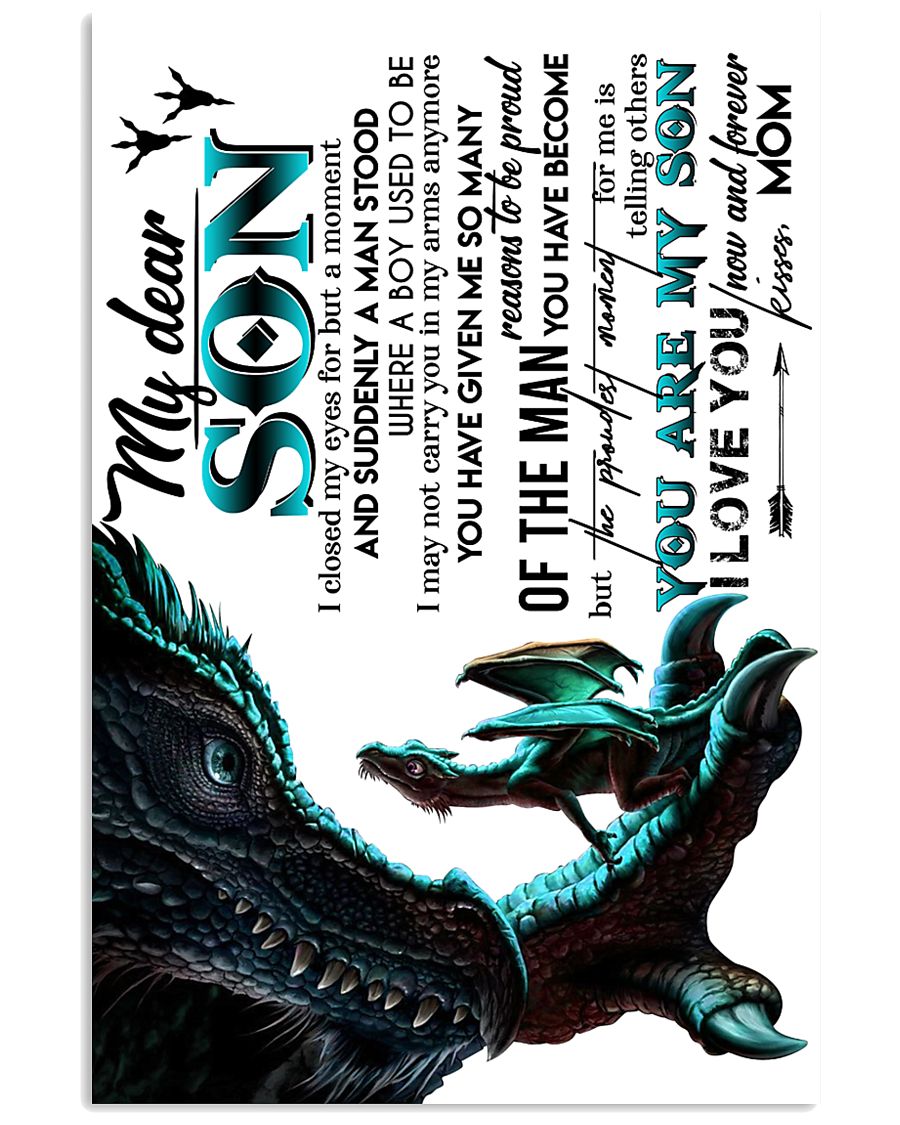 TO SON - MOM DRAGON - I CLOSED 16x24 Poster