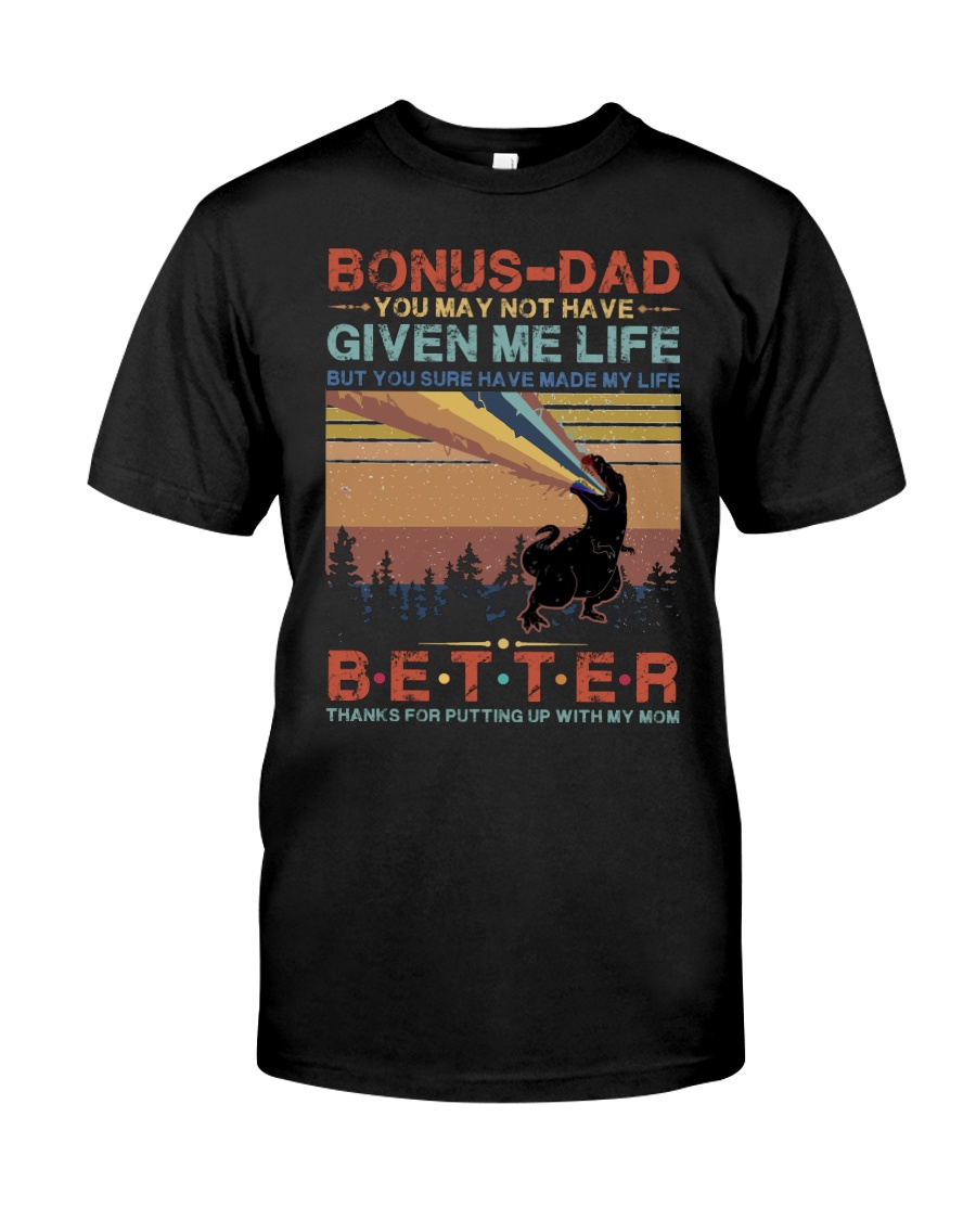 T-SHIRT - TO MY BONUS DAD - DINOSAUR Classic T-Shirt