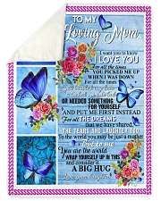 To My Mom - Butterfly - Fleece Blanket Sherpa Fleece Blanket tile