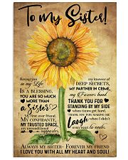 TO MY SISTER - SUNFLOWER - ALWAYS MY SISTER 16x24 Poster front