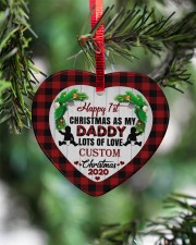 Happy 1st Christmas As My Daddy - Personalized Heart ornament - single (porcelain) aos-heart-ornament-single-porcelain-lifestyles-07