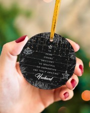 To Husband Christmas - To A Kind Strong Brilliant Circle ornament - single (porcelain) aos-circle-ornament-single-porcelain-lifestyles-09