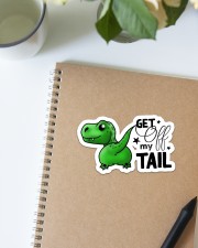 Dinosaur - Tail - Get Off My Tail - Sticker Sticker - Single (Horizontal) aos-sticker-single-horizontal-lifestyle-front-14