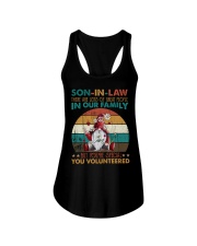 To My Son-in-law - Hippie - You Volunteered Ladies Flowy Tank tile