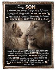 To Son - Lion - Wherever Your Journey In Life May Small Fleece Blanket - 30" x 40" front