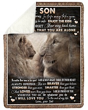 To Son - Lion - Wherever Your Journey In Life May Sherpa Fleece Blanket tile