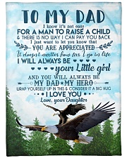 To My Dad - Eagle - Flee Blanket Large Fleece Blanket - 60" x 80" front
