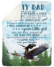 To My Dad - Eagle - Flee Blanket Large Sherpa Fleece Blanket - 60" x 80" thumbnail