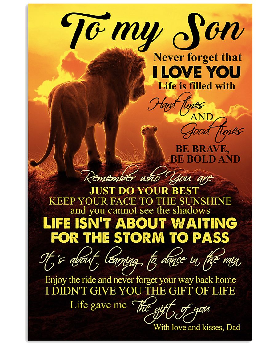 DAD TO SON 16x24 Poster
