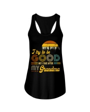 To Granddaughter and Grandson - I Try To Be Good Ladies Flowy Tank tile