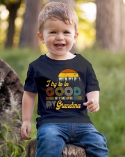 To Granddaughter and Grandson - I Try To Be Good Youth T-Shirt lifestyle-youth-tshirt-front-4