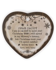 Christmas - I Am So Excited To Meet You - Baby Heart Ornament (Wood) tile