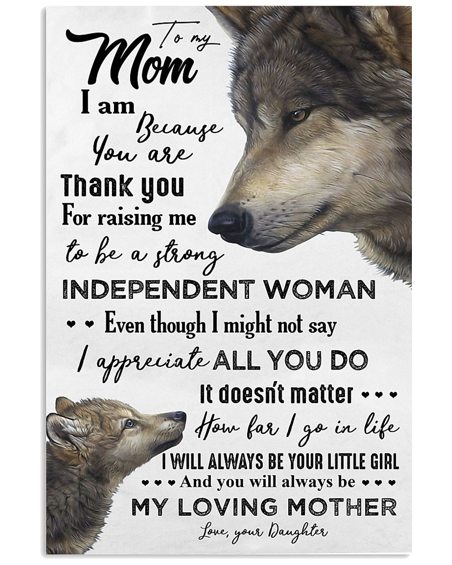TO MY MOM - WOLF - THANK YOU 16x24 Poster