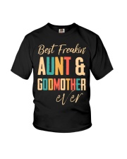 BEST FREAKING AUNTIE - GODMOTHER Youth T-Shirt thumbnail