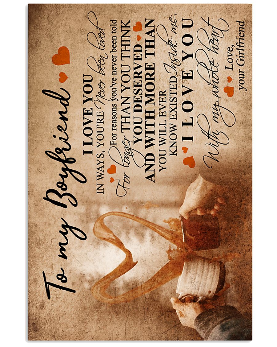 TO MY BOYFRIEND 16x24 Poster