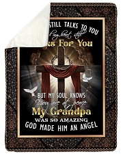 Angel Grandpa - My Grandpa Was So Amazing God Made Sherpa Fleece Blanket tile