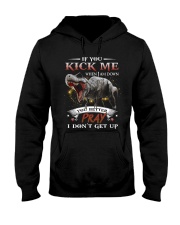 T-SHIRT - T-REX - IF YOU KICK ME Hooded Sweatshirt tile