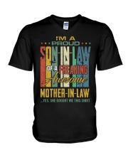 I'm A Proud Son-in-law of A Freaking Awesome V-Neck T-Shirt tile