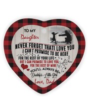 Daughter - Never Forget That I Love You - Personal Heart Ornament (Wood) tile