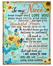 To My Niece - Sunflower - Fleece Blanket Fleece Blanket tile