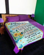To My Niece - Sunflower - Fleece Blanket Large Fleece Blanket - 60" x 80" aos-coral-fleece-blanket-60x80-lifestyle-front-01