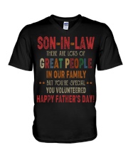 SON-IN-LAW - VINTAGE - HAPPY FATHER'S DAY V-Neck T-Shirt tile