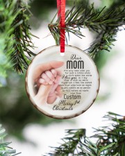 To My Mom - Personalized Circle ornament - single (porcelain) aos-circle-ornament-single-porcelain-lifestyles-07