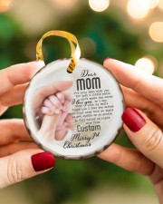 To My Mom - Personalized Circle ornament - single (porcelain) aos-circle-ornament-single-porcelain-lifestyles-08