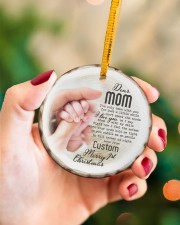 To My Mom - Personalized Circle ornament - single (porcelain) aos-circle-ornament-single-porcelain-lifestyles-09