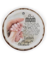 To My Mom - Personalized Circle Ornament (Wood tile