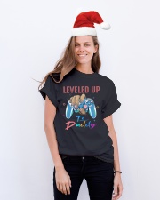 T-SHIRT - FIRST FATHER - LEVELED UP Classic T-Shirt lifestyle-holiday-crewneck-front-1