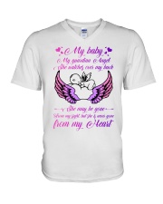 Angel - Baby - My Baby My Guardian Angel V-Neck T-Shirt tile