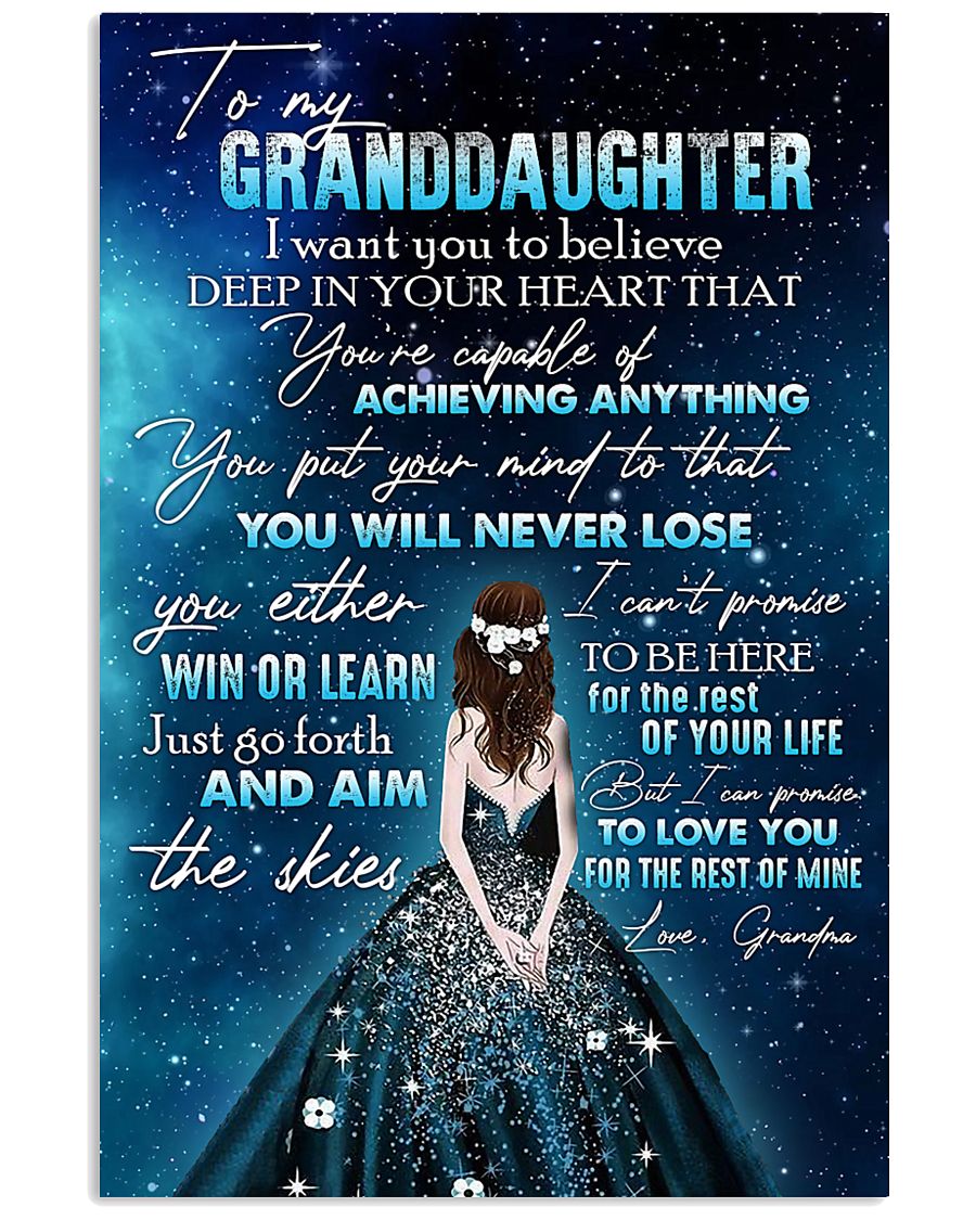 GRANDDAUGHTER - GIRLS - YOU WILL NEVER LOSE 16x24 Poster