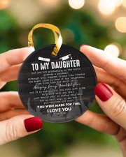To My Daughter - And You Are Graduating Circle ornament - single (porcelain) aos-circle-ornament-single-porcelain-lifestyles-08
