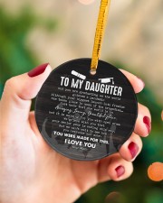 To My Daughter - And You Are Graduating Circle ornament - single (porcelain) aos-circle-ornament-single-porcelain-lifestyles-09
