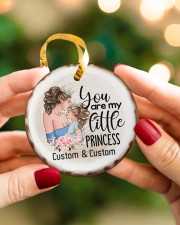 Daughter - You Are My Little Princess Personalized Circle ornament - single (porcelain) aos-circle-ornament-single-porcelain-lifestyles-08