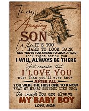 TO MY SON - AMAZING - WHEN IT'S TOO HARD 16x24 Poster front