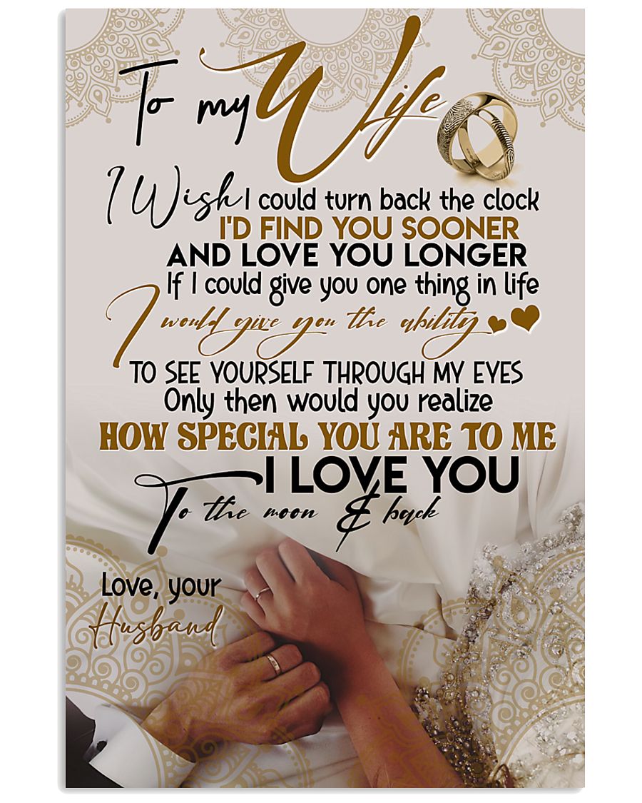 POSTER - TO MY WIFE - HAND IN HAND - I LOVE YOU 16x24 Poster