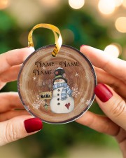 Grandma - Christmas - Personalized Circle Ornament Circle ornament - single (porcelain) aos-circle-ornament-single-porcelain-lifestyles-08