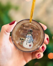 Grandma - Christmas - Personalized Circle Ornament Circle ornament - single (porcelain) aos-circle-ornament-single-porcelain-lifestyles-09