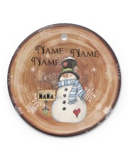 Grandma - Christmas - Personalized Circle Ornament Circle ornament - single (porcelain) front