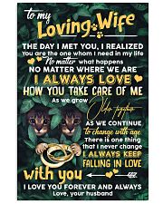 TO MY WIFE - CAT - I LOVE YOU 16x24 Poster front