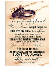 TO MY HUSBAND - COUPLE RING - I LOVE YOU 16x24 Poster front