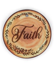 Christmas - Hope Love Blessed - Quote Set Circle Ornament (Wood tile