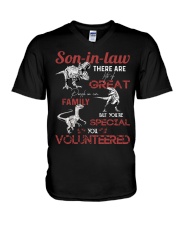 SON-IN-LAW - SAURUS - VINTAGE - YOU VOLUNTEERED V-Neck T-Shirt tile