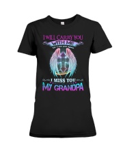Angel - Grandpa - I Will Carry You With Me Premium Fit Ladies Tee tile