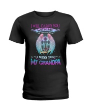 Angel - Grandpa - I Will Carry You With Me Ladies T-Shirt tile