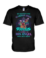 Angel - Grandpa - I Used To Be His Angel Now V-Neck T-Shirt tile